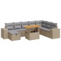 Set sofás jardín y cojines 9 pzas ratán sintético acacia beige de , Conjuntos de jardín - Ref: Foro24-3328102, Precio: 630,63...