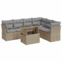 Set sofás de jardín 7 piezas y cojines ratán sintético beige de , Conjuntos de jardín - Ref: Foro24-3326170, Precio: 490,09 €...