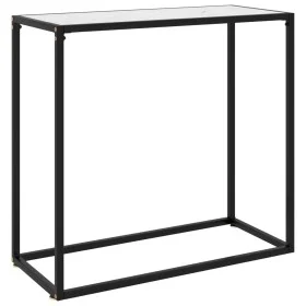 Weißer Konsolentisch aus gehärtetem Glas, 80 x 35 x 75 cm von vidaXL, Seitentische - Ref: Foro24-322809, Preis: 52,73 €, Raba...