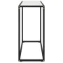 White tempered glass console table 80x35x75 cm by vidaXL, Side tables - Ref: Foro24-322809, Price: 52,73 €, Discount: %