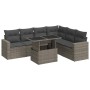 Set de sofás de jardín 7 pzas con cojines ratán sintético gris de , Conjuntos de jardín - Ref: Foro24-3326331, Precio: 484,21...