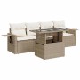 Juego de sofás jardín con cojines 5 pzas ratán sintético beige de , Conjuntos de jardín - Ref: Foro24-3326399, Precio: 428,78...
