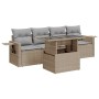 Juego de sofás jardín con cojines 5 pzas ratán sintético beige de , Conjuntos de jardín - Ref: Foro24-3326400, Precio: 403,27...