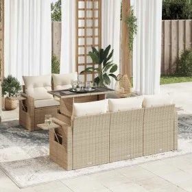 Juego de sofás jardín con cojines 6 pzas ratán sintético beige de , Conjuntos de jardín - Ref: Foro24-3326409, Precio: 560,39...