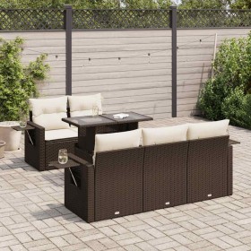 Set sofás de jardín 6 piezas y cojines ratán sintético marrón de , Conjuntos de jardín - Ref: Foro24-3326414, Precio: 504,23 ...