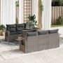 Set de sofás de jardín 7 pzas con cojines ratán sintético gris de , Conjuntos de jardín - Ref: Foro24-3326421, Precio: 538,52...