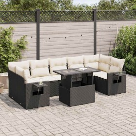 Set de sofás de jardín y cojines 8 piezas ratán sintético negro de , Conjuntos de jardín - Ref: Foro24-3326437, Precio: 541,8...