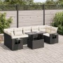 Set de sofás de jardín y cojines 8 piezas ratán sintético negro de , Conjuntos de jardín - Ref: Foro24-3326437, Precio: 541,8...