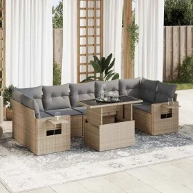 Set de sofás de jardín y cojines 8 piezas ratán sintético beige de , Conjuntos de jardín - Ref: Foro24-3326440, Precio: 578,7...