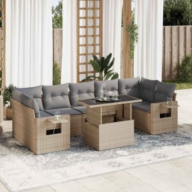 Set de sofás de jardín y cojines 8 piezas ratán sintético beige de , Conjuntos de jardín - Ref: Foro24-3326440, Precio: 588,2...