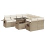 Set de sofás de jardín con cojines 9 pzas ratán sintético beige de , Conjuntos de jardín - Ref: Foro24-3326449, Precio: 712,8...
