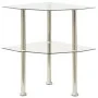 Computer side table with transparent glass, 38x38x50 cm. by vidaXL, Side tables - Ref: Foro24-322793, Price: 32,38 €, Discoun...