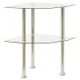 Mesa auxiliar de ordenador vidrio transparente 38x38x50 cm de vidaXL, Mesas auxiliares - Ref: Foro24-322793, Precio: 33,03 €,...