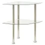 Mesa auxiliar de ordenador vidrio transparente 38x38x50 cm de vidaXL, Mesas auxiliares - Ref: Foro24-322793, Precio: 32,38 €,...