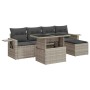 Set de sofás de jardín 6 pzas y cojines ratán sintético gris de , Conjuntos de jardín - Ref: Foro24-3326463, Precio: 425,80 €...