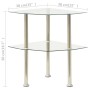 Mesa auxiliar de ordenador vidrio transparente 38x38x50 cm de vidaXL, Mesas auxiliares - Ref: Foro24-322793, Precio: 33,03 €,...