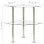 Mesa auxiliar de ordenador vidrio transparente 38x38x50 cm de vidaXL, Mesas auxiliares - Ref: Foro24-322793, Precio: 32,38 €,...