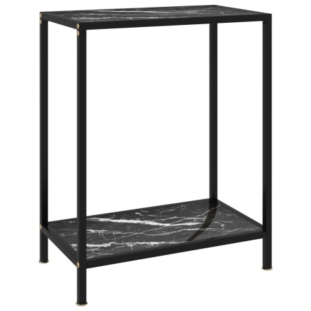 Mesa de consola negro vidrio templado 60x35x75 cm de vidaXL, Mesas auxiliares - Ref: Foro24-322830, Precio: 61,59 €, Descuent...