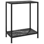 Console table black tempered glass 60x35x75 cm by vidaXL, Side tables - Ref: Foro24-322830, Price: 60,42 €, Discount: %