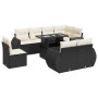 Set de sofás de jardín con cojines 9 pzas ratán sintético negro de , Conjuntos de jardín - Ref: Foro24-3326657, Precio: 694,3...