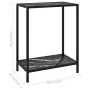 Konsolentisch aus schwarzem Hartglas, 60 x 35 x 75 cm von vidaXL, Seitentische - Ref: Foro24-322830, Preis: 60,42 €, Rabatt: %
