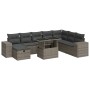 Set de sofás de jardín con cojines 9 pzas ratán sintético gris de , Conjuntos de jardín - Ref: Foro24-3327960, Precio: 600,23...