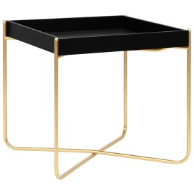 Mesa auxiliar negra y dorada MDF 38x38x38,5 cm de vidaXL, Mesas auxiliares - Ref: Foro24-322799, Precio: 33,52 €, Descuento: %