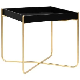 Mesa auxiliar negra y dorada MDF 38x38x38,5 cm de vidaXL, Mesas auxiliares - Ref: Foro24-322799, Precio: 32,88 €, Descuento: %