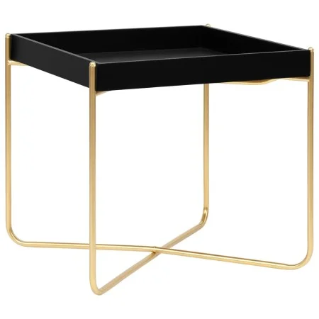 Black and gold MDF side table 38x38x38.5 cm by vidaXL, Side tables - Ref: Foro24-322799, Price: 32,88 €, Discount: %