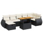 Set sofás jardín y cojines 5 pzas ratán sintético acacia negro de , Conjuntos de jardín - Ref: Foro24-3328064, Precio: 526,97...