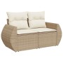 Set sofás jardín y cojines 5 pzas ratán sintético acacia beige de , Conjuntos de jardín - Ref: Foro24-3328066, Precio: 589,94...