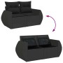 Set sofás jardín y cojines 9 pzas ratán sintético acacia negro de , Conjuntos de jardín - Ref: Foro24-3328070, Precio: 622,15...