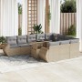 Set de sofás de jardín 11pzas con cojines ratán sintético beige de , Conjuntos de jardín - Ref: Foro24-3326710, Precio: 777,8...