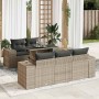 Set de muebles de jardín 6 pzas y cojines ratán sintético gris de , Conjuntos de jardín - Ref: Foro24-3326731, Precio: 481,88...