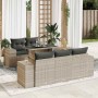 Set de sofás de jardín 6 pzas y cojines ratán sintético gris de , Conjuntos de jardín - Ref: Foro24-3326733, Precio: 508,03 €...