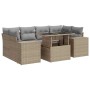 Set sofás de jardín 7 piezas y cojines ratán sintético beige de , Conjuntos de jardín - Ref: Foro24-3326750, Precio: 552,00 €...