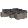 Set de sofás de jardín con cojines 9 pzas ratán sintético gris de , Conjuntos de jardín - Ref: Foro24-3326771, Precio: 619,37...