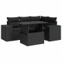 Set de muebles de jardín 5 pzas y cojines ratán sintético negro de , Conjuntos de jardín - Ref: Foro24-3326786, Precio: 416,1...
