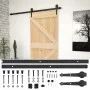 Puerta corredera con herrajes madera maciza de pino 90x210 cm de vidaXL, Puertas - Ref: Foro24-3057494, Precio: 185,74 €, Des...