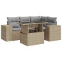 Juego de sofás jardín con cojines 5 pzas ratán sintético beige de , Conjuntos de jardín - Ref: Foro24-3326790, Precio: 419,62...