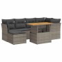 Set de sofás de jardín 7 pzas con cojines ratán sintético gris de , Conjuntos de jardín - Ref: Foro24-3326951, Precio: 487,98...
