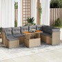 Set de sofás de jardín con cojines 9 pzas ratán sintético beige de , Conjuntos de jardín - Ref: Foro24-3326964, Precio: 615,3...