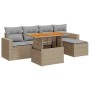 Juego de sofás jardín con cojines 6 pzas ratán sintético beige de , Conjuntos de jardín - Ref: Foro24-3327027, Precio: 441,47...