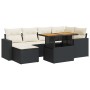Set de sofás de jardín 7 pzas con cojines ratán sintético negro de , Conjuntos de jardín - Ref: Foro24-3327059, Precio: 461,7...