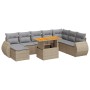 Set de sofás de jardín con cojines 9 pzas ratán sintético beige de , Conjuntos de jardín - Ref: Foro24-3327300, Precio: 614,0...