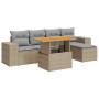 Juego de sofás jardín con cojines 6 pzas ratán sintético beige de , Conjuntos de jardín - Ref: Foro24-3327363, Precio: 440,90...