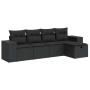 Set de muebles de jardín 5 pzas y cojines ratán sintético negro de , Conjuntos de jardín - Ref: Foro24-3325661, Precio: 348,0...