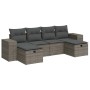 Set de muebles de jardín 6 pzas y cojines ratán sintético gris de , Conjuntos de jardín - Ref: Foro24-3325726, Precio: 374,75...