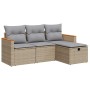 Juego de sofás jardín con cojines 4 pzas ratán sintético beige de , Conjuntos de jardín - Ref: Foro24-3325895, Precio: 270,10...