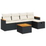 Set de sofás de jardín 6 piezas y cojines ratán sintético negro de , Conjuntos de jardín - Ref: Foro24-3325906, Precio: 337,6...
